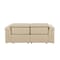 Homeroots 73in Cream and Black Italian Leather Power Reclining Loveseat 720482 - alternate 3