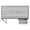 Homeroots 42" Gray and Dark Gray Computer Desk 376543 - alternate 3
