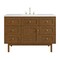 James Martin Vanities Laurent 48" Single Vanity, Honey Oak w/ 3 CM White Zeus Silestone Top 545-V48-HNO-3WZ - alternate 1