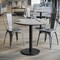 Flash Furniture 31.25" RD Tabletop, Seamless Surface Technology, Gray Faux Concrete, 18" Black RND Table Height Base ST-RD31-CMGY-TR18-GG - alternate 2