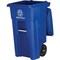 Toter 32 Gal. Recycling Trash Can with Lid 025532-D7BLU - alternate 2