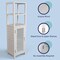 Happimess Solstice 47"H Handcrafted Pine Wood Bathroom Freestanding Floor Bathroom Storage Cabinet w/Louvered SHF2002W - alternate 4