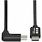 Eaton EATON USB-C Cable M/m, USB 2.0, Right-angle Plug, Black, 2 M 6.6 Ft. U040-02M-C-RA - alternate 1