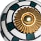 Homeroots Set of Eight Green White And Gold Geometric Ceramic Drawer Pull Knobs, 8PK 321647 - alternate 3