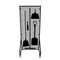 5S Supplies 5S Housekeeping Shadow Board Broom Station Version 5 - Gray Board / Black Shadows  With Broom HSB-V5-GRAY/BLACK-KIT - alternate 1