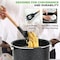 Nutrichef 5qt Pasta Pot with Strainer Lid & Pasta Fork NCMK2217 - alternate 2