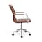 Martha Stewart Taytum Upholstered Office Chair in Saddle Brown/Polished Nickel CH-142370-BR-MS - alternate 3