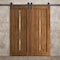 Sartodoors Modern Double Barn Door 36 x 96 inches, Ego 5014 Cognac Oak Veneer, 13FT Rail Track Set, Solid Pa EGO5014DB-DKO-3696 - alternate 3