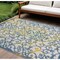 Homeroots 7' X 10' Ivory Blue And Yellow Trellis Indoor Outdoor Area Rug 546807 - alternate 3