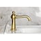 Kingston Brass One-Handle Single-Hole Bathroom Faucet with Push Pop-Up Drain, Brushed Brass KS3547RNX - alternate 2