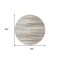 Homeroots 8' Ivory Brown And Gray Round Striped Washable Indoor Outdoor Area Rug 597255 - alternate 3