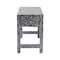 Bali & Pari Elara Coastal Black and White Mother of Pearl Capiz Shell 3-Drawer Console Table 252-13984-ZORO - alternate 2