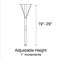 Correll Kidney HPL Activity Table, 72 in W, 36 in L, 19 in to 29 in H, Particleboard, White A3672-KID-36 - alternate 3