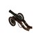 Homeroots 3" Brown and Black Metal Louis XIV Cannon Hand Painted Sculpture 402236 - alternate 2