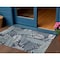 Homeroots 2' X 3' Navy Blue Sky Blue And Ivory Palm Leaf Indoor Outdoor Area Rug 573874 - alternate 2