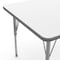 Flash Furniture Wren 72 in x 30 in Adjustable Height Activity Table, Thermal Laminate Top, Short Legs, White XU-A3072-REC-WHT-T-P-GG - alternate 2