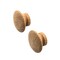 Homeroots Set of Two Brown Wood Classic Round Drawer Pull Knobs, 2PK 476576 - alternate 1