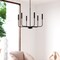 Vaxcel Beldon 6 Light Black Contemporary Chandelier Candelabra H0297 - alternate 2