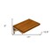 Homeroots 17" Premium Wall Mount Teak Shower Bench 402207 - alternate 2