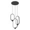 Z-Lite Saros Matte Black 3 Light Chandelier 4101-3MB-LED - alternate 2