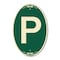 Signmission Letter P, 12 Inch X 18 Inch Architectural Oval, Heavy Gauge Aluminum A-OV-G-1218-22934 - alternate 1