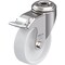 Blickle SS, Kingpin Swivel Caster, Wht Nyln, 4", Brk LKRXA-PO 101G-FI - alternate 1