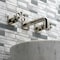 Kingston Brass Double-Handle Wall Mount Bathroom Faucet, Polished Nickel KS6126RX - alternate 2
