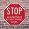 Signmission Stop No Admittance Without Proper A, 10 inch X 10 inch, Aluminum Metal Signs, 5PK OC-A-5Pack-10-180 - alternate 2