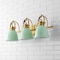Jonathan Y Phineas 25.5" 3-Light Adjustable Farmhouse Bohemian Iron LED Vanity Light, Mint Green/Brass Gold JYL1116D - alternate 3