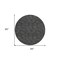 Homeroots 8' Black And Ivory Round Geometric Washable Indoor Outdoor Area Rug 602343 - alternate 2