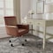 Martha Stewart Zaya Upholstered Office Chair in Saddle Brown/Polished Nickel CH-240230-1-BR-MS - alternate 3