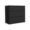 Homeroots 34" Black Three Drawer Dresser 544038 - alternate 2
