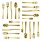 Megachef Baily 20 Piece Flatware Utensil Set, Stainless Steel Service for 4 in Gold MCFW-BAILY-GOLD - alternate 3