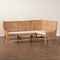 Bali & Pari Baako Bohemian Light Honey Rattan 2-Piece Dining Nook Bench Set 258-14180-14181-ZORO - alternate 3