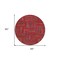Homeroots 8' Red And Brown Round Geometric Washable Indoor Outdoor Area Rug 598300 - alternate 2