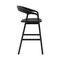 Armen Living Apache Black Oak Wood and Faux Leather Bar Stool LCAPBABLK30 - alternate 2