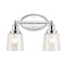 Jonathan Y Beverly 15" 2-Light Iron/Seeded Glass Classic Cottage LED Vanity Light, Chrome JYL7531A - alternate 3
