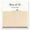 Pendaflex Top Tab Classification Folders, 2/5-Cut Tab, Exp 1.75", 1 Divider, 4 Fasteners, Legal, Manila, 10PK 98621P - alternate 2
