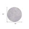 Homeroots 8' Lilac And Ivory Round Geometric Washable Indoor Outdoor Area Rug 595087 - alternate 2