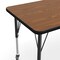Flash Furniture Commercial Adjustable Height Rectangular Activity Table - Locking Casters-Oak XU-A2460-REC-OAK-T-P-CAS-GG - alternate 2