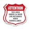 Signmission 24 Hour Surveillance Shield Sign Attenti, 6 inch X 6 inch, Plastic Sign, 2PK SHI-P-2PACK-6-352 - alternate 1