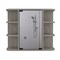 Homeroots 24" Light Gray Wood Floating Double Door Bathroom Vanity And Medicine Cabinet With Mirror 478211 - alternate 1