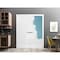 Sartodoors Solid French Double Doors, Planum 0010 Primed, Wood Solid Panel Frame Trims, Closet Bedroom Sturdy PLANUM0010DD-PRI-6496 - alternate 1