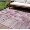 Homeroots 8' X 10' Plum Mauve And Pink Floral Washable Indoor Outdoor Area Rug 582761 - alternate 1