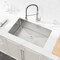 Wrightmaster 30 in. Undermount Single Bowl 20 Gauge Silver Stainless Steel Kitchen Sink with Drain ZOR-BR04D-301908 - alternate 3