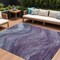 Homeroots 9' X 12' Purple And Gray Abstract Washable Indoor Outdoor Area Rug 618176 - alternate 1