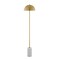 Homeroots 65" Gold and White Floor Lamp With Brass Dome Shade 530714 - alternate 1