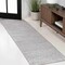 Jonathan Y Cole Modern Minimalist Pinstripe High-Low Dark Silver/White 2 ft. x 8 ft. Runner Rug CAR101E-28 - alternate 1