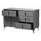 Baxton Studio Etienne Modern Slate Grey Velvet 6-Drawer Dresser 254-13991-ZORO - alternate 5