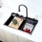 Wrightmaster 29.5 in. Drop-In Single Bowl Black Stainless Steel Kitchen Sink with Drain and Cutting Board ZOR-BL06-301808 - alternate 2